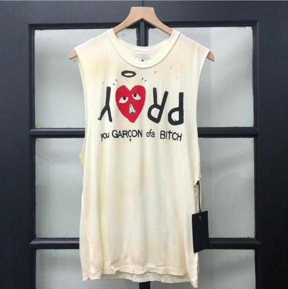 RARE! NWT! UNIF Pray Commes Des Garcon Muscle Tee Tank - Picture 1 of 6